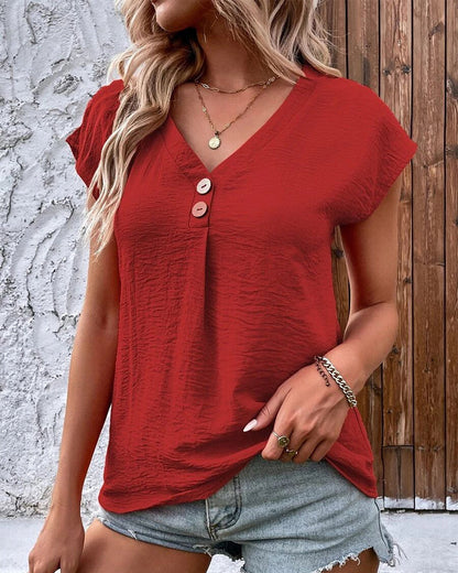 Women's Short-Sleeve Button Tee – Lena – view 6