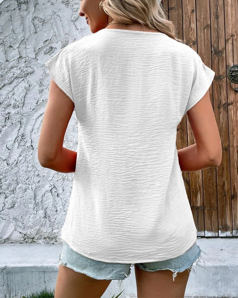 Women's Short-Sleeve Button Tee – Lena – view 5