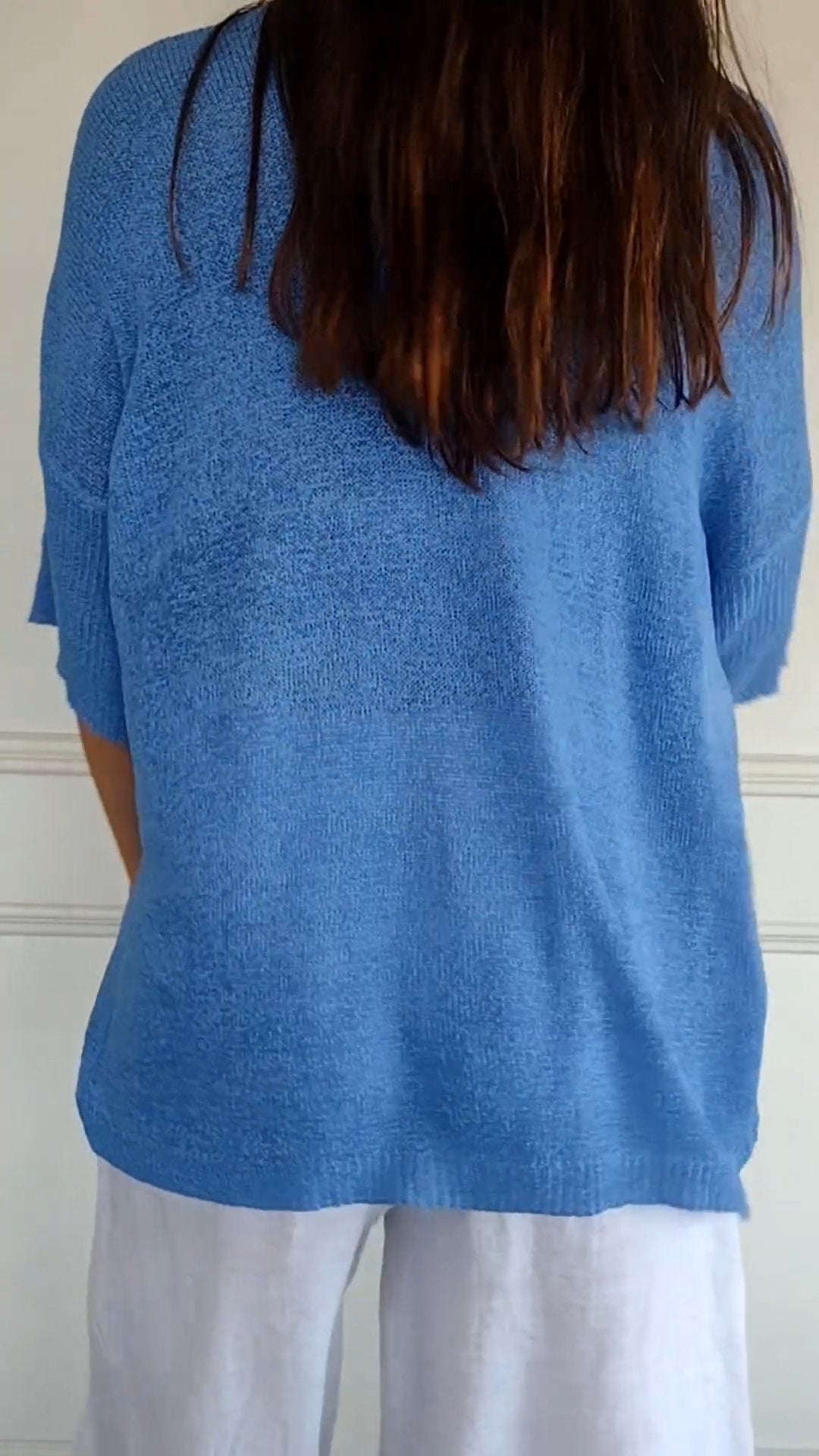 Women's Knit V-Neck Tee – Fabiene – view 3