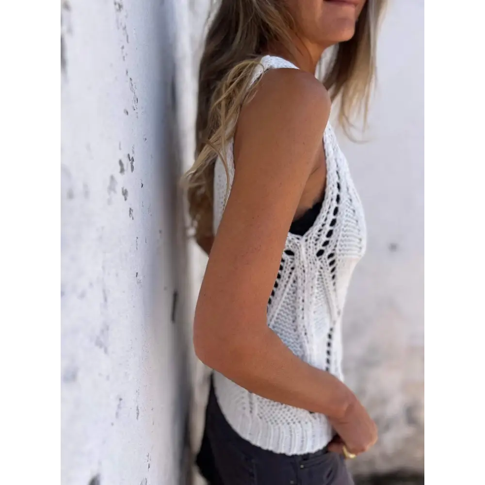Knit V-Neck Tank – Sienna – view 3