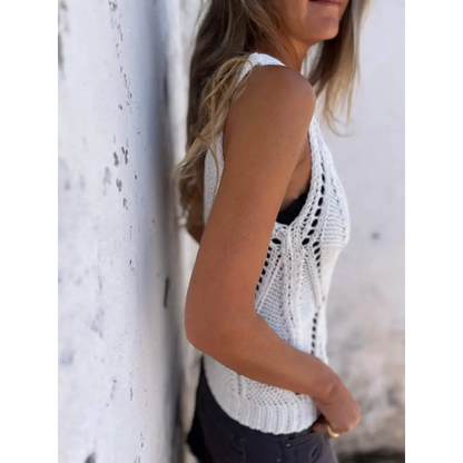 Knit V-Neck Tank – Sienna – view 3