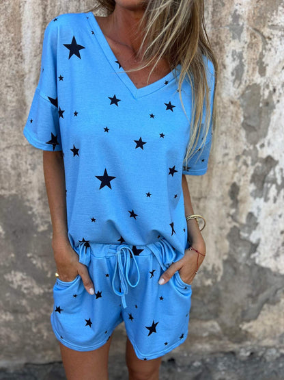 Comfort Star-Print Set – Ginevra – Blue