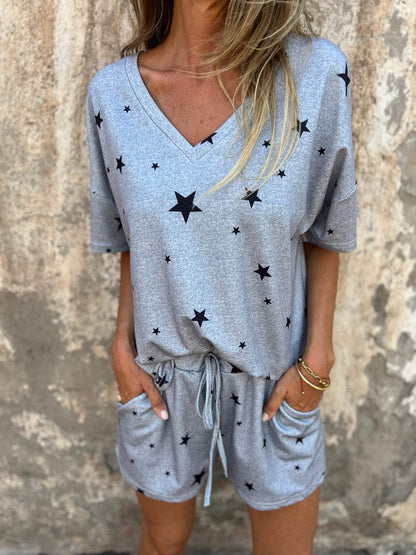 Comfort Star-Print Set – Ginevra – Gray