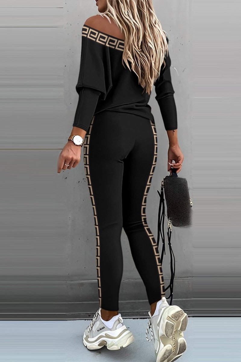 Long-Sleeve Top and Color-Block Pants Set – Sophie – view 2