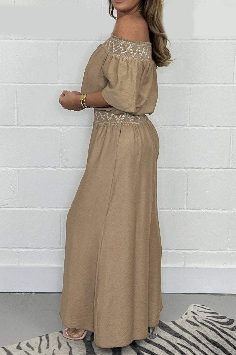 Fringe-Embroidered Top and Pants Set – Regina