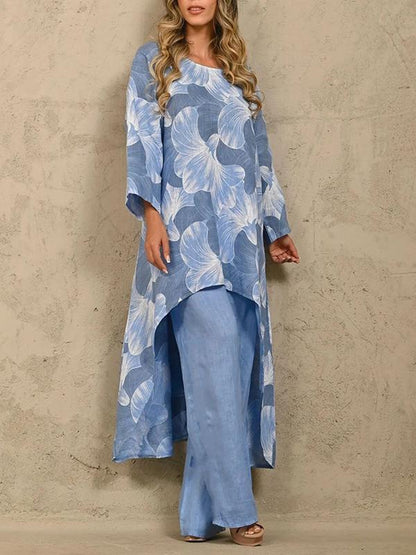 Two-Piece Set with Printed Long-Sleeve Sweater – Juno – view 2