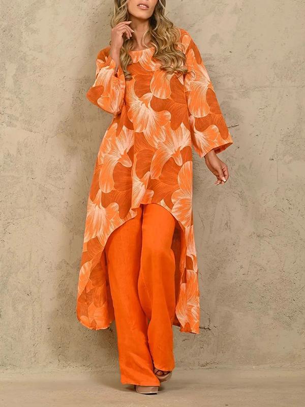 Two-Piece Set with Printed Long-Sleeve Sweater – Juno