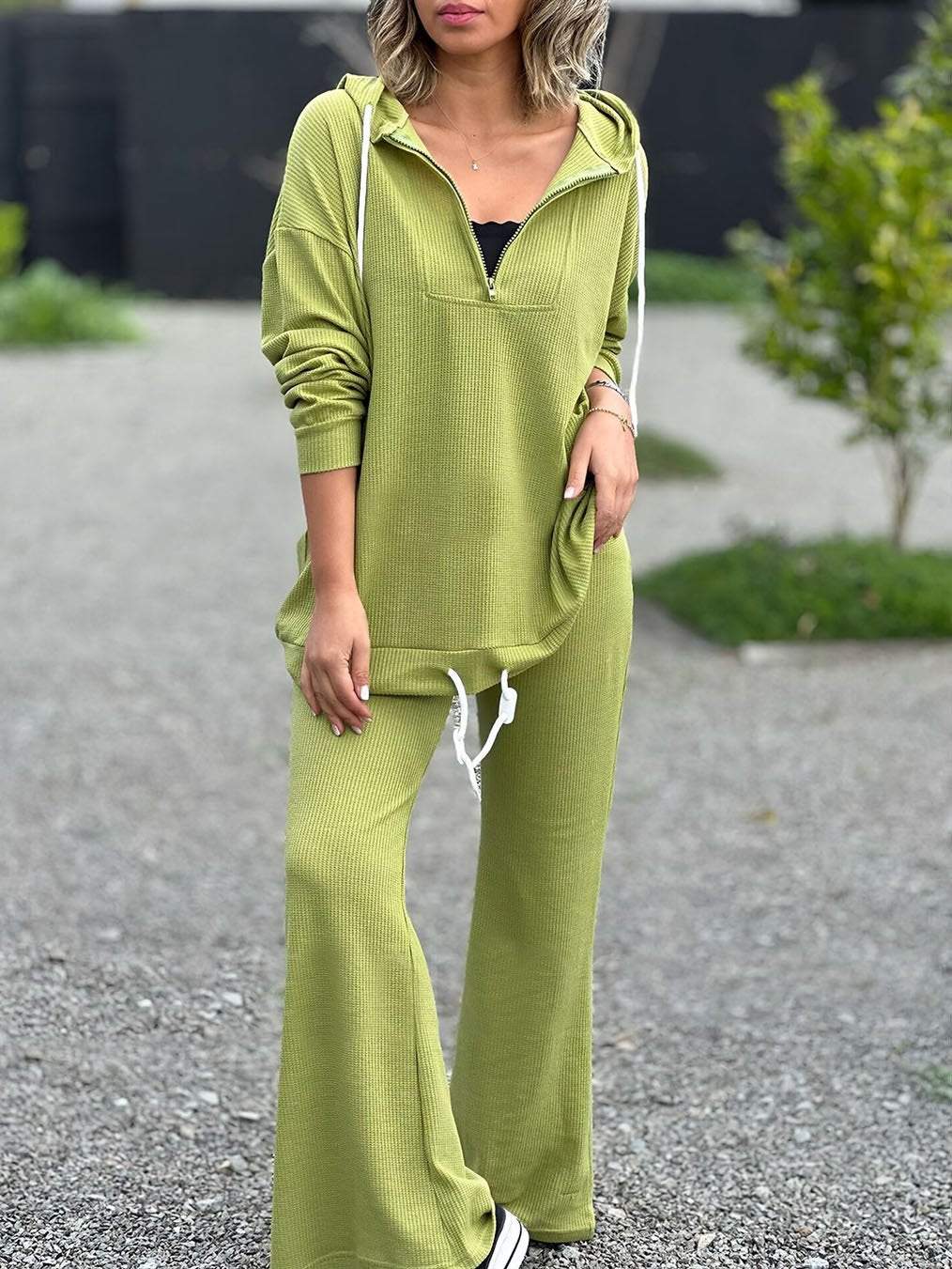 Women's Casual Contrast Set – Hilde – Green