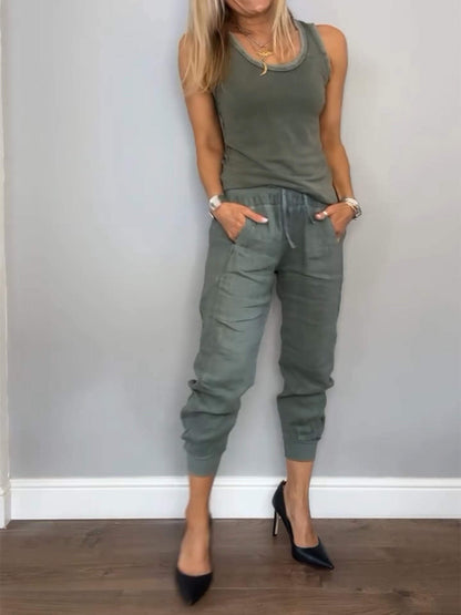 Women's Casual Two-Piece Cotton-Linen Set – Verena – view 5