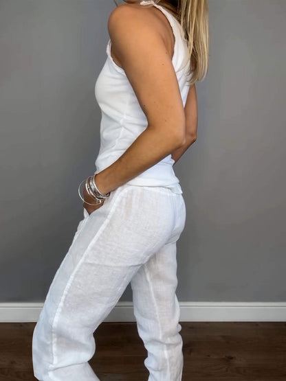 Women's Casual Two-Piece Cotton-Linen Set – Verena – view 3
