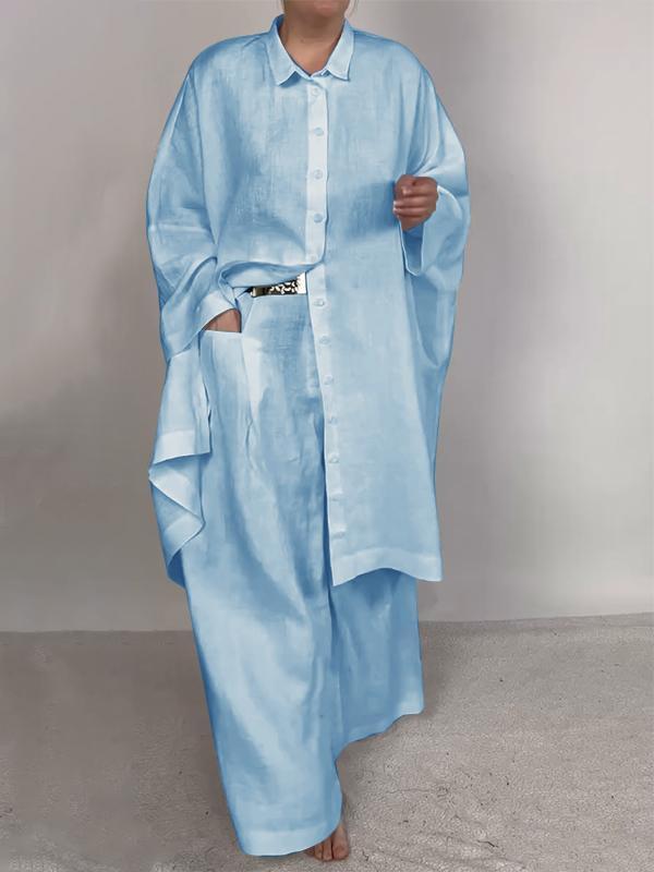 Women's Casual Solid Shirt and Pants Set – Lyra – view 3
