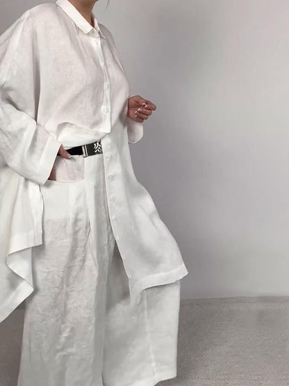 Women's Casual Solid Shirt and Pants Set – Lyra – view 2