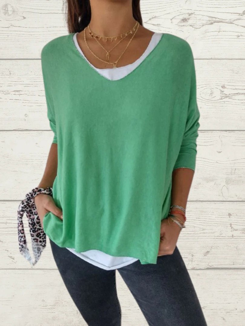 Women's Casual Solid Top and Cami Two-Piece Set – Malva – view 7