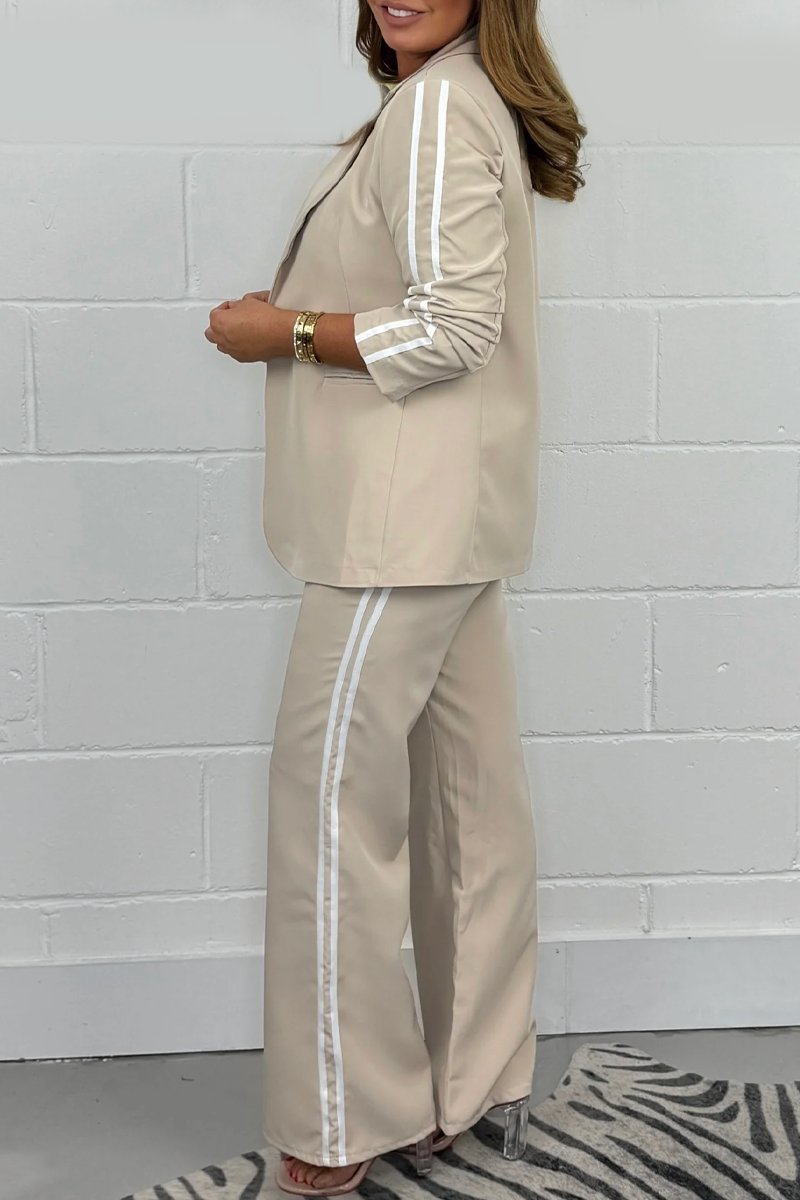 Women's Blazer and Side-Stripe Pants Set – Seren