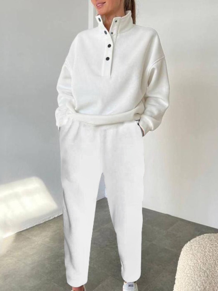 Women's Two-Piece Button Turtleneck Set – Madeline – view 2
