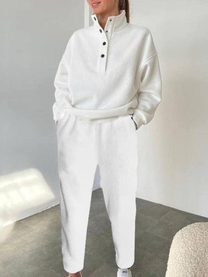 Women's Two-Piece Button Turtleneck Set – Madeline – view 2