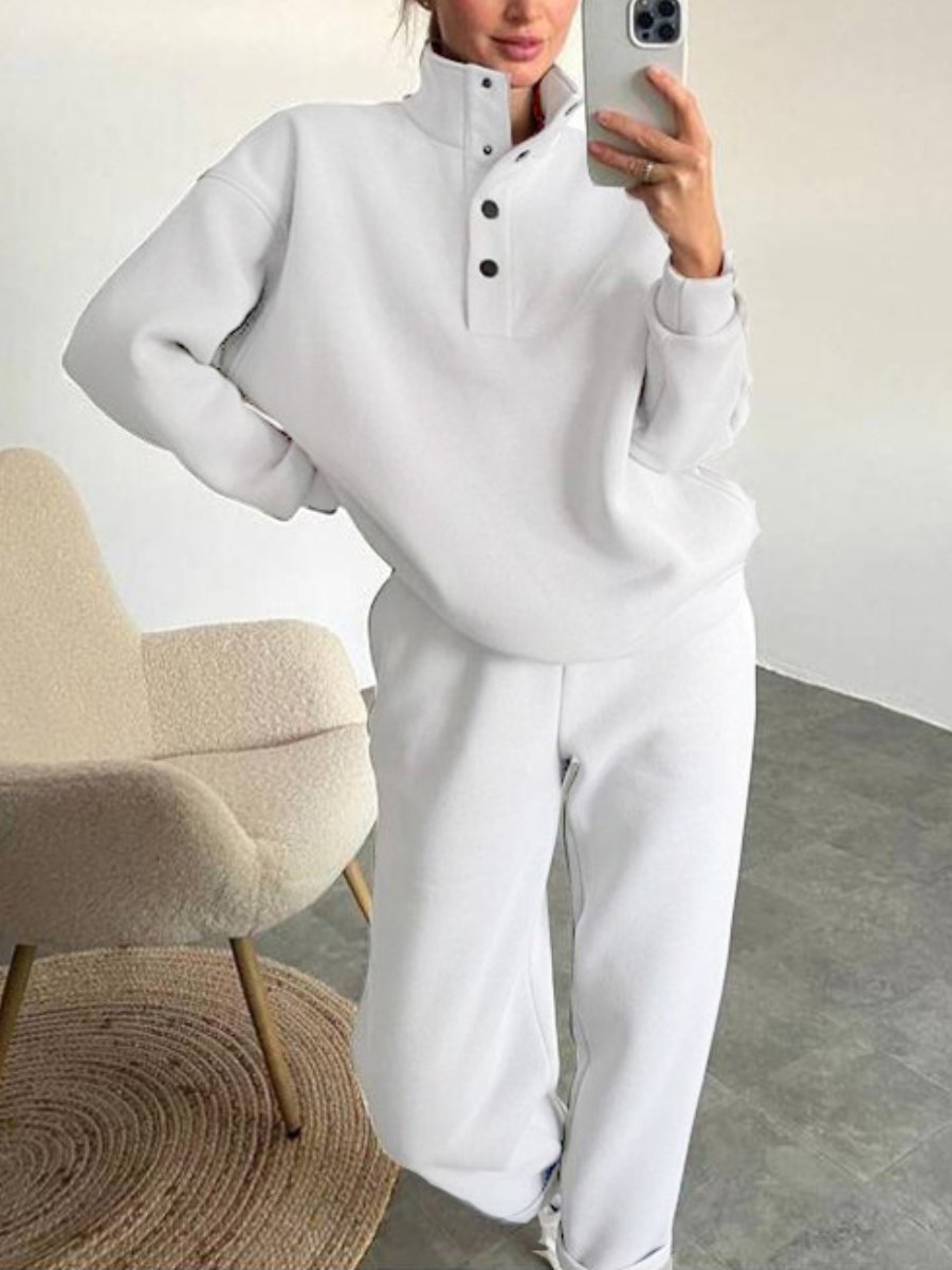 Women's Two-Piece Button Turtleneck Set – Madeline – view 3
