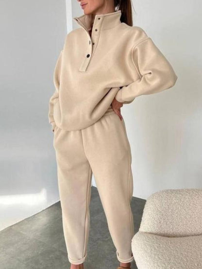 Women's Two-Piece Button Turtleneck Set – Madeline – view 4