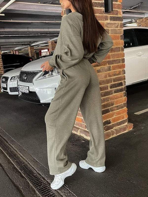 Women's Knit Button Jacket and Pants Two-Piece Set – Mirella – view 8