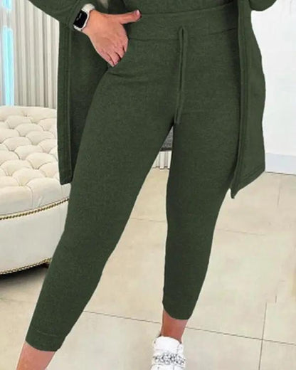 Women's Crewneck Tank, Drawstring Pants and Jacket Set – Bree – view 4