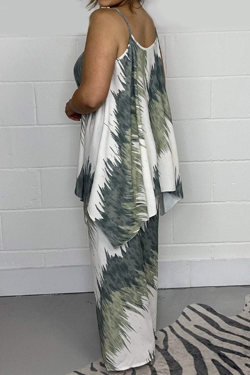 Women's Printed Top and Wide-Leg Pants Set – Kiana