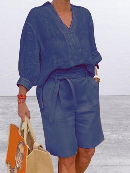 Women's Relaxed Two-Piece Cotton-Linen Set – Margot