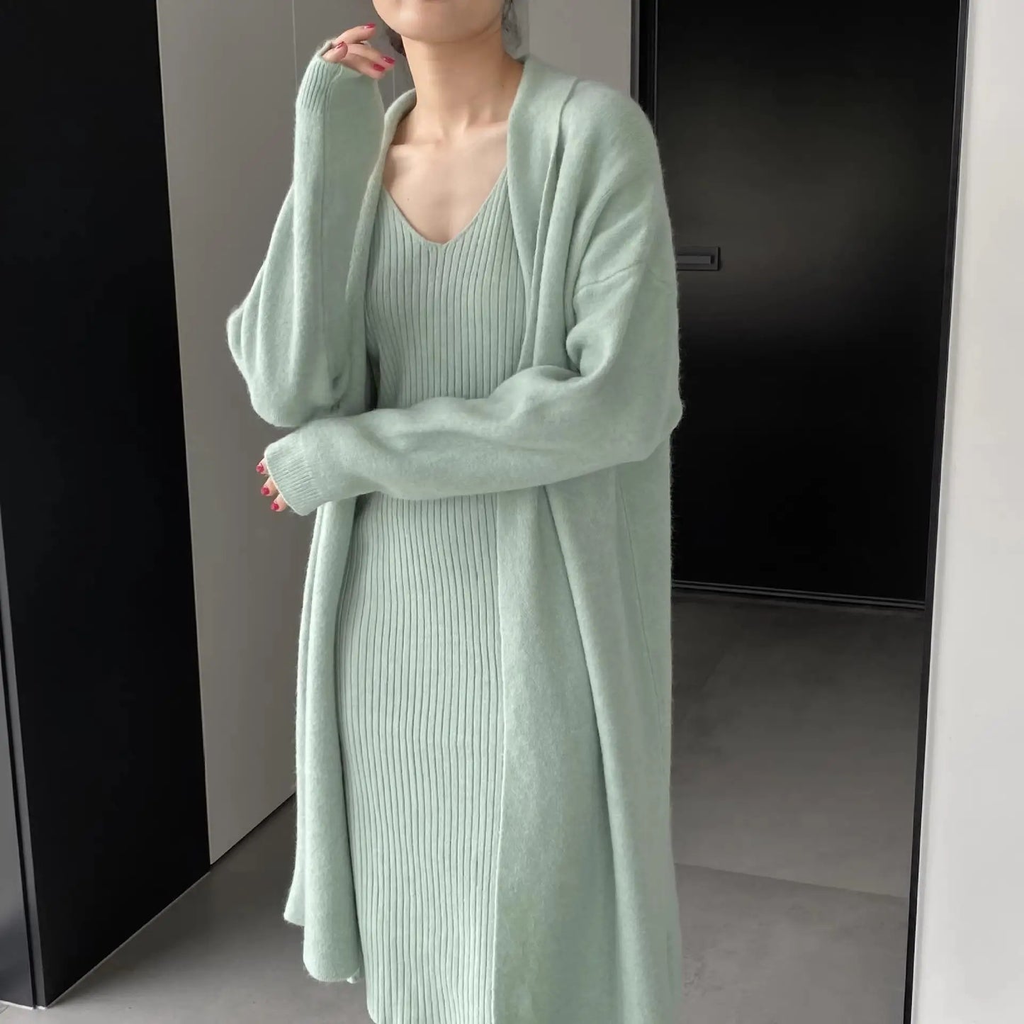 Women's Wool Dress – Pamela – Green