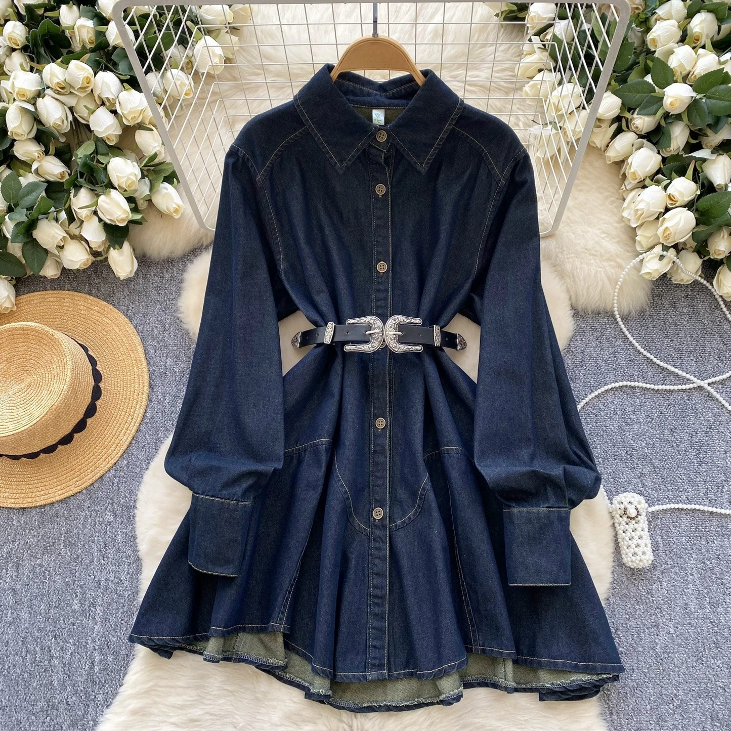 Women's Denim Dress – Kendi – view 4
