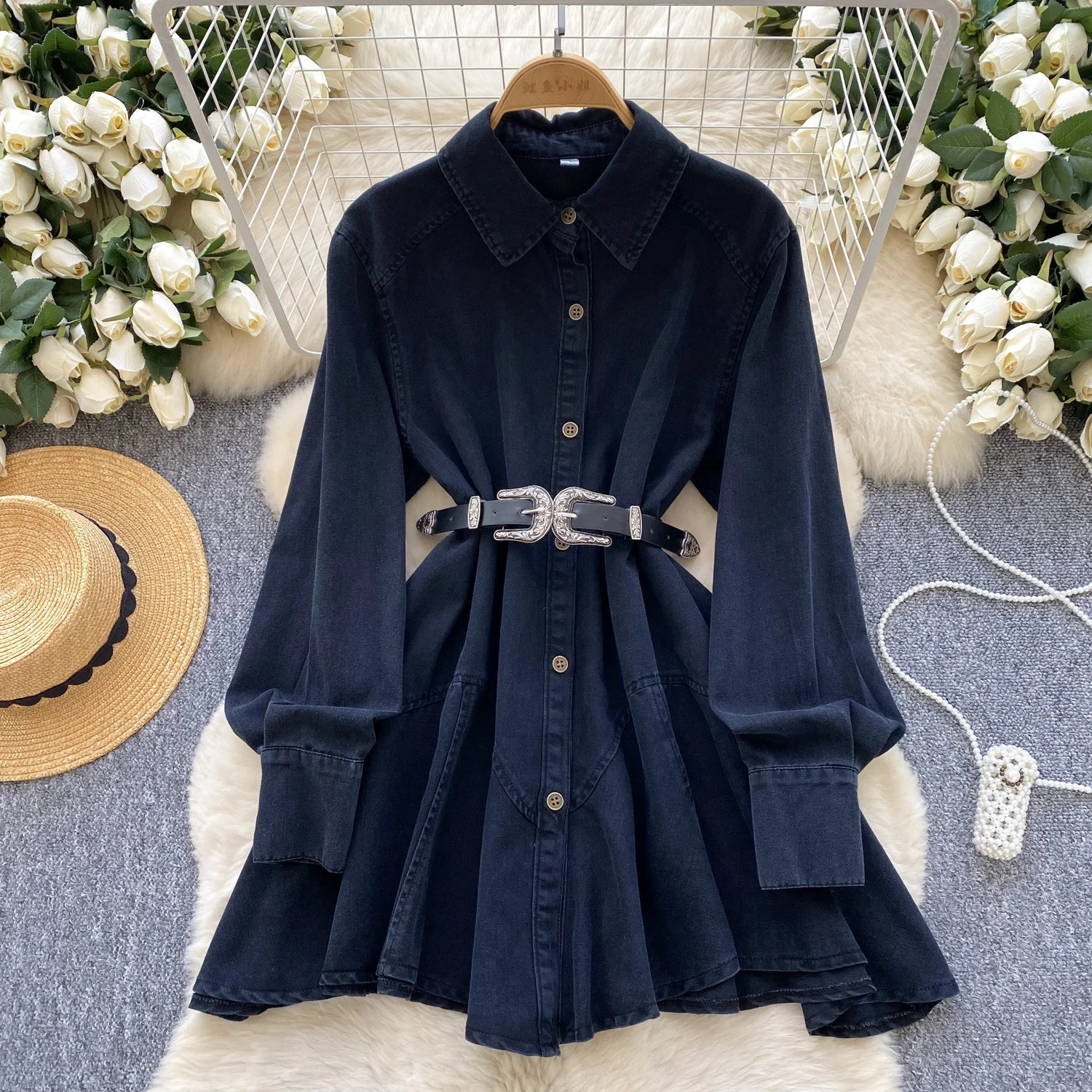 Women's Denim Dress – Kendi – view 2