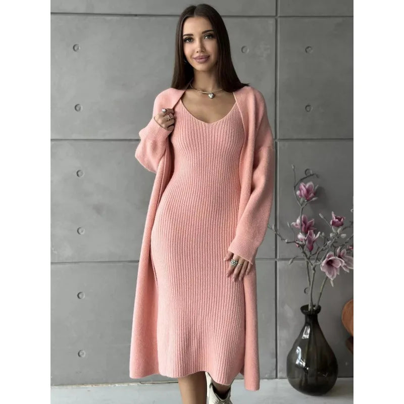 Women's Wool Dress – Pamela – Pink