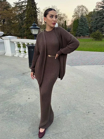 Women's Wool Dress – Blair – Brown