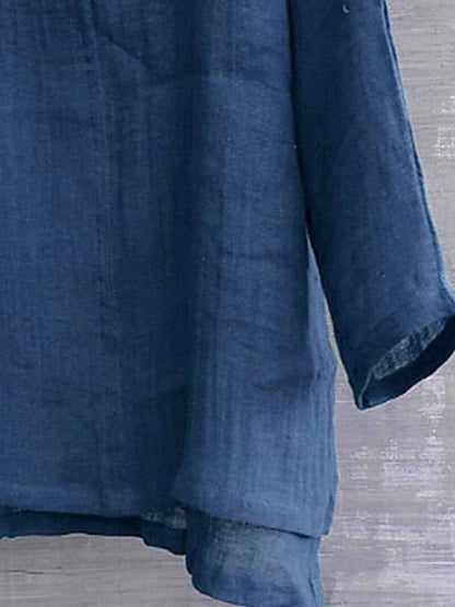 Linen Summer Beach Shirt – Rosamund – view 2