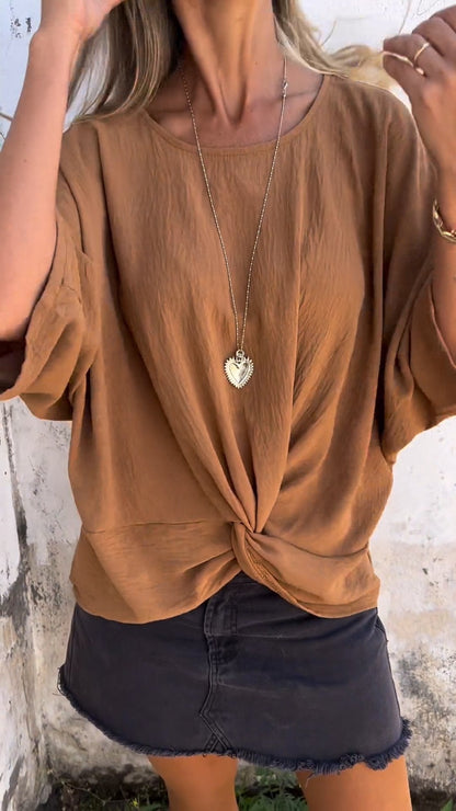 Comfort Cotton-Linen Tee – Sonia – view 2