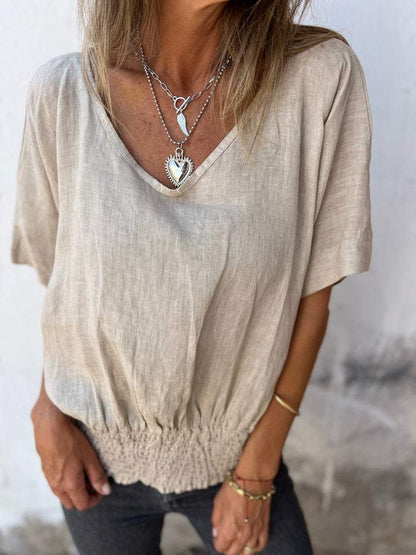 Comfort Fitted V-Neck Tee – Brielle – view 3