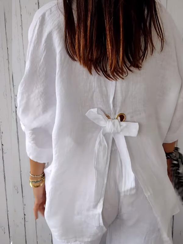 Women's Casual Cotton-Linen Shirt – Alissa