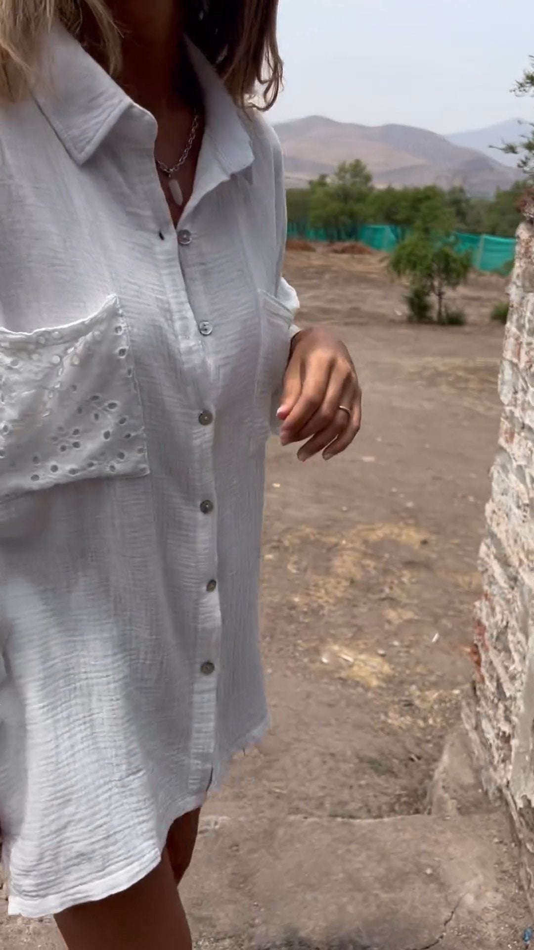 Cotton Lapel Shirt with Two Pockets – Harlow – view 4