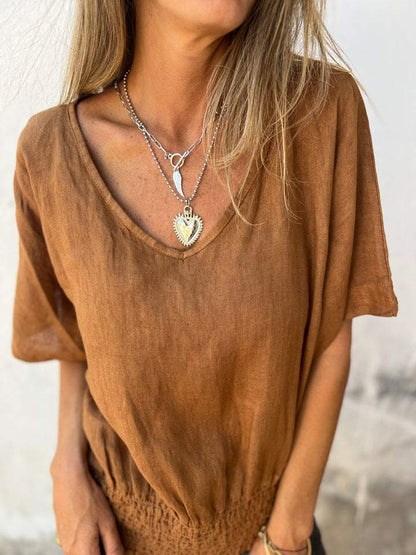 Comfort Fitted V-Neck Tee – Brielle