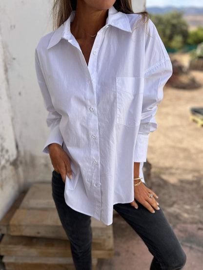 Long-Sleeve Lapel Shirt – Carmen