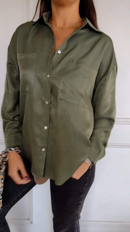 Casual Long-Sleeve Lapel Shirt – Alessandra
