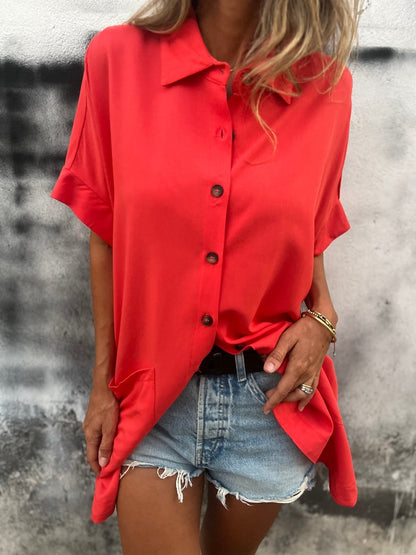 Comfort Long Cotton-Linen Shirt – Amara – view 7