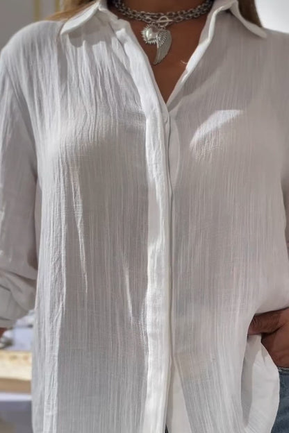 Casual Cotton-Linen Shirt – Elise – view 2