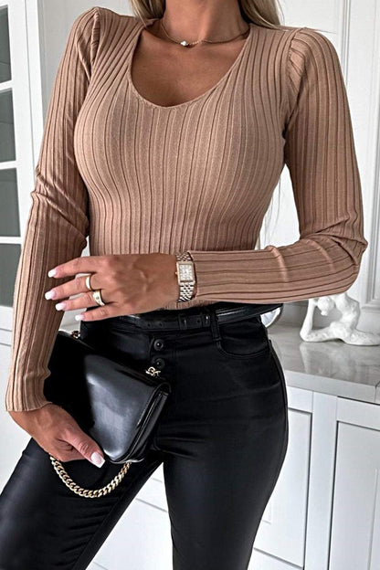 Women's Slim Solid Textured Stretch Blouse – Candela – view 4
