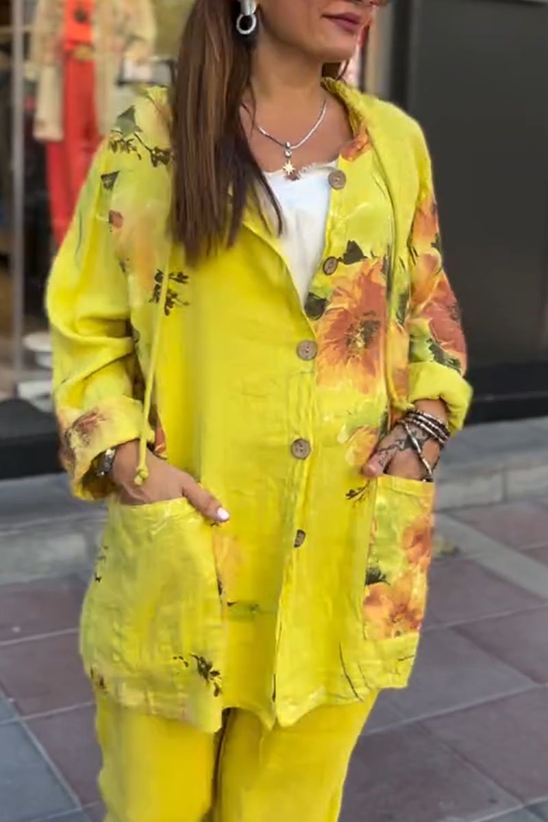 Women's Casual Floral Cotton-Linen Shirt – Sylvie – view 2