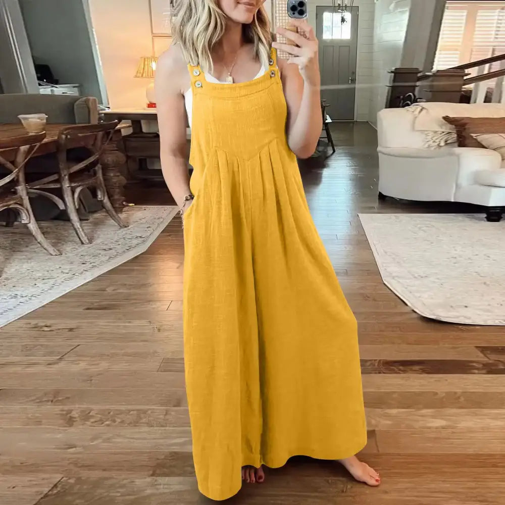 Casual Linen Jumpsuit – Salome – view 3