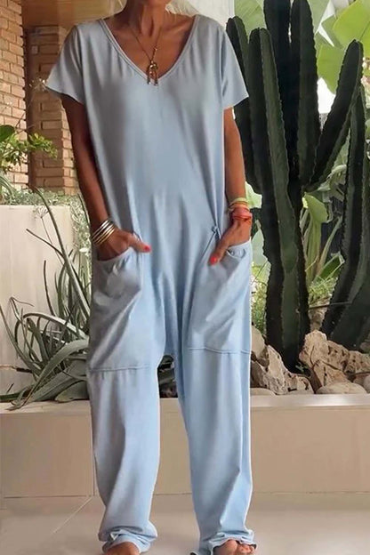 Women's Chic Jumpsuit – Davina – Sky Blue