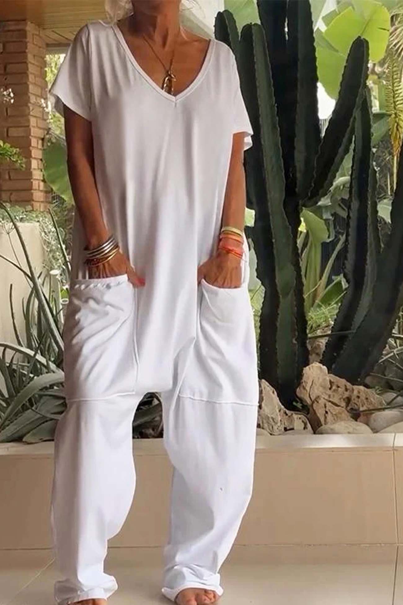Women's Chic Jumpsuit – Davina – Snow White