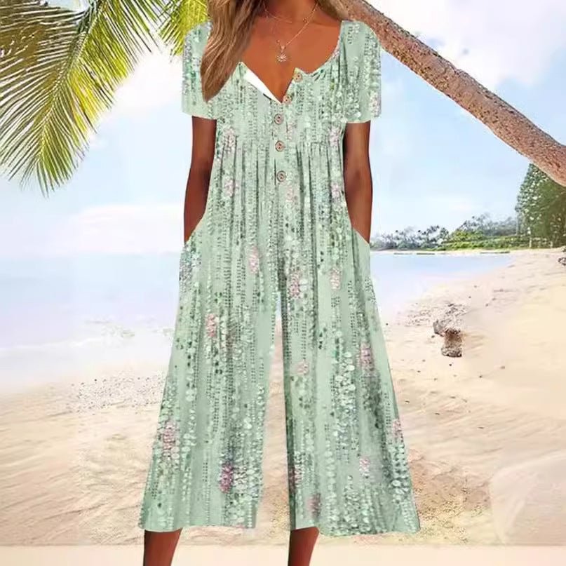 Women's Scoop-Neck Jumpsuit – Larissa – Green