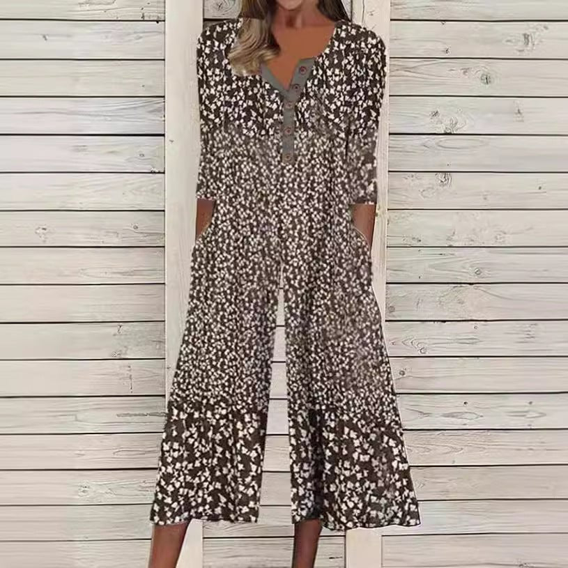 Women's Scoop-Neck Jumpsuit – Larissa – Brown