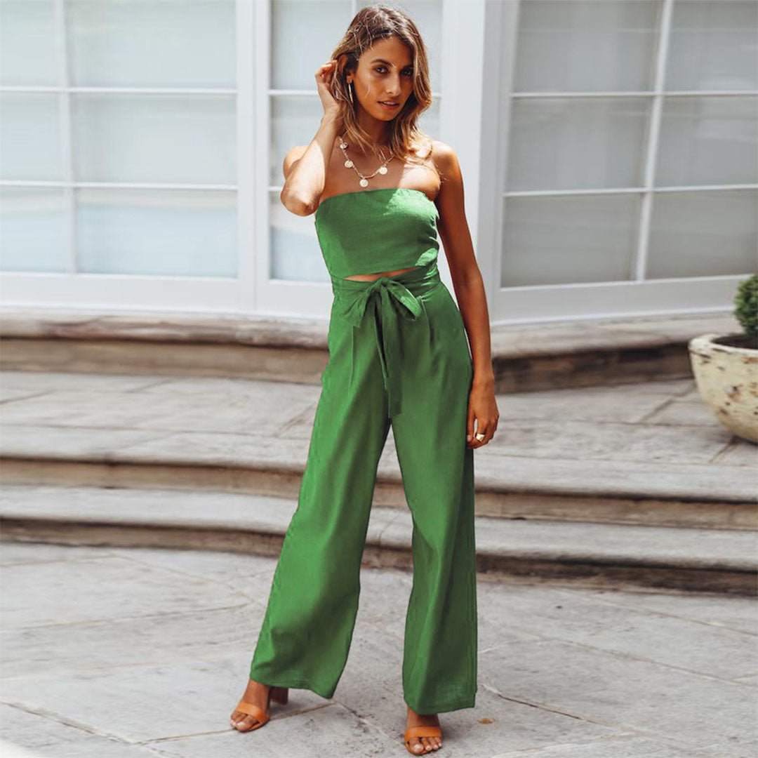 Women's Statement Jumpsuit – Sayo – Green