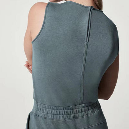 Casual Sleeveless Wide-Leg Jumpsuit with Pockets – Celia – view 2